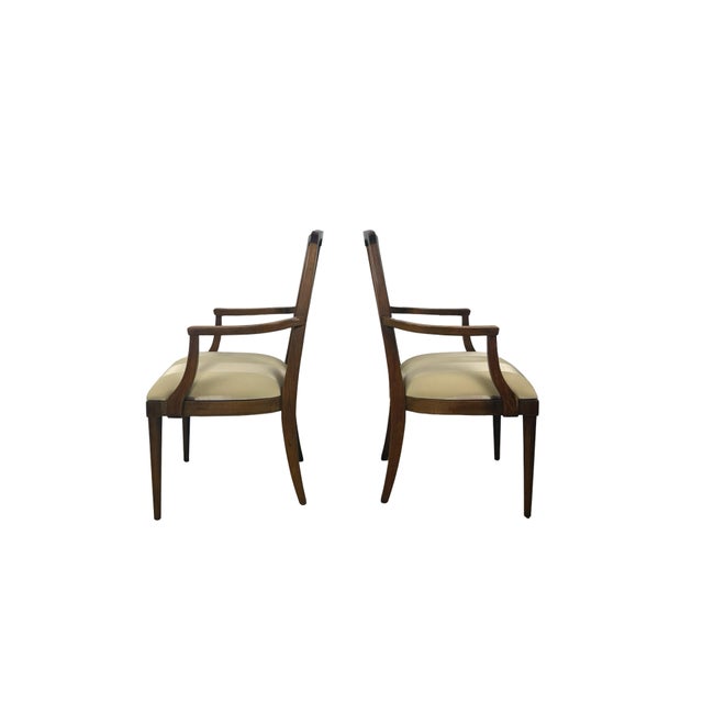 Mid 20th Century Pair of Mid-Century High-Back Cane Dining Armchairs, Stamped Denmark For Sale - Image 5 of 18
