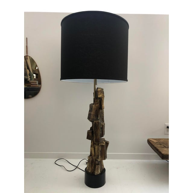 Laurel Lamp Company Vintage Brutalist Maurizio Tempestini for Laurel Table Lamp, Unmarked For Sale - Image 4 of 7