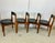 Brown Vintage Mid-Century Teak Dining Chairs Four in the Style of Tom Robertson for McIntosh For Sale - Image 8 of 8