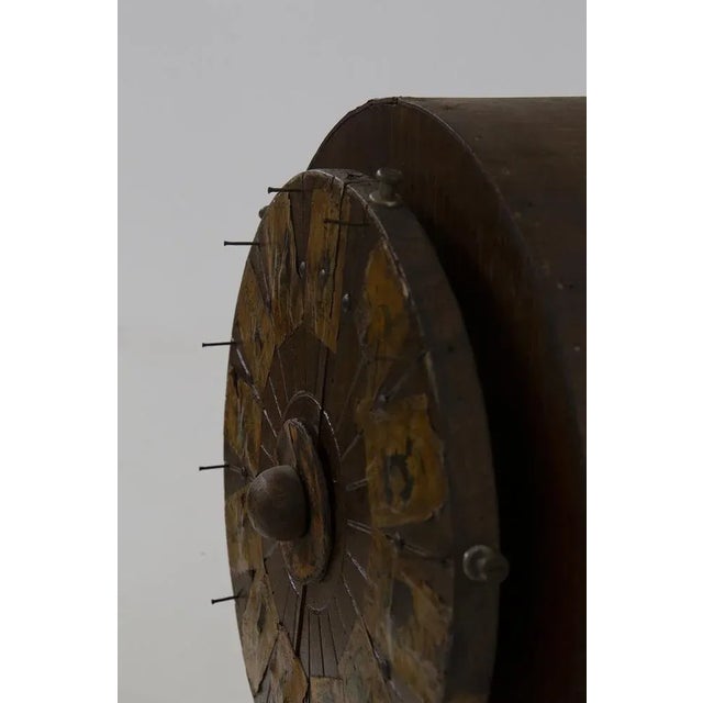 Wooden Roulette Game Wheel with Applied Figures, 1840s For Sale - Image 9 of 13