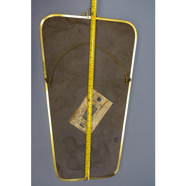 Mid-Century German Modern Brass Frame Wall Mirror from Lenzgold, 1964 For Sale - Image 16 of 18