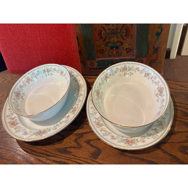 Mid 20th Century Noritake Memory China Set W/ Multicolor Florals & Gold Trim - 93 pcs For Sale In Chicago - Image 6 of 7