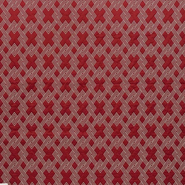 Sample - Schumacher Hix Fabric in Red For Sale
