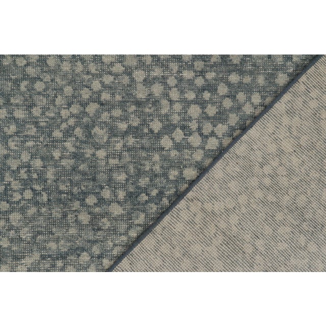 Textile Rug & Kilim’s Spot Rug in Dusty Blue, 4x6 For Sale - Image 7 of 8