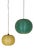 Vintage Sugarball Moon Pendant Lights by Rotaflex, 1970, Set of 2 For Sale