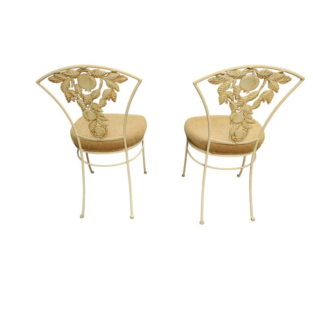 Metal Mid-Century Brown Jordan Wrought Iron Pomegranate Patio Set For Sale - Image 7 of 10