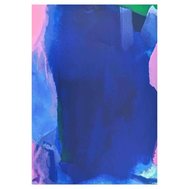 Italo Bressan, The Visible of the Invisible, Blue Composition, 1989, Screenprint For Sale