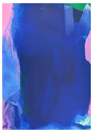Italo Bressan, The Visible of the Invisible, Blue Composition, 1989, Screenprint