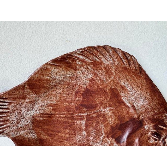 Vintage Thora Ovenware Pottery Fish-Shaped Dish For Sale - Image 4 of 8