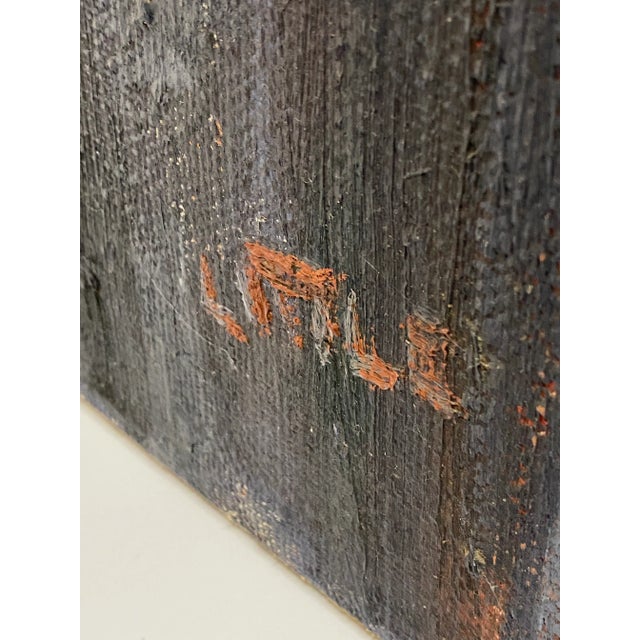 1950s Realist Portrait Painting of a Gentleman with a Mustache For Sale - Image 11 of 12