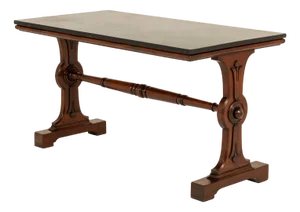 Large 19th Century English Mahogany Library Table