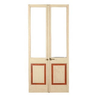 Two-Tone Double-Door in Glass For Sale
