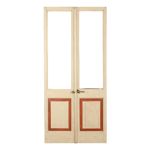 Two-Tone Double-Door in Glass For Sale