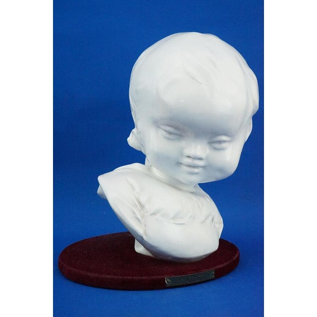 Ceramic Futuristic Bust of Girl by Domenico Matteucci, Mid-20th Century For Sale - Image 7 of 18