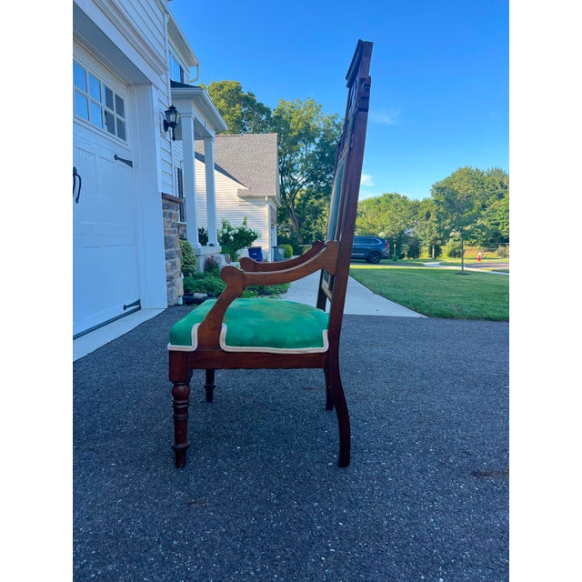 Wood Gothic Revival High-Back Armchair For Sale - Image 7 of 8