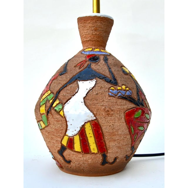 Fratelli Fanciullacci 1950s Italian Ceramic Table Lamp by Fratelli Fanciullacci For Sale - Image 4 of 12