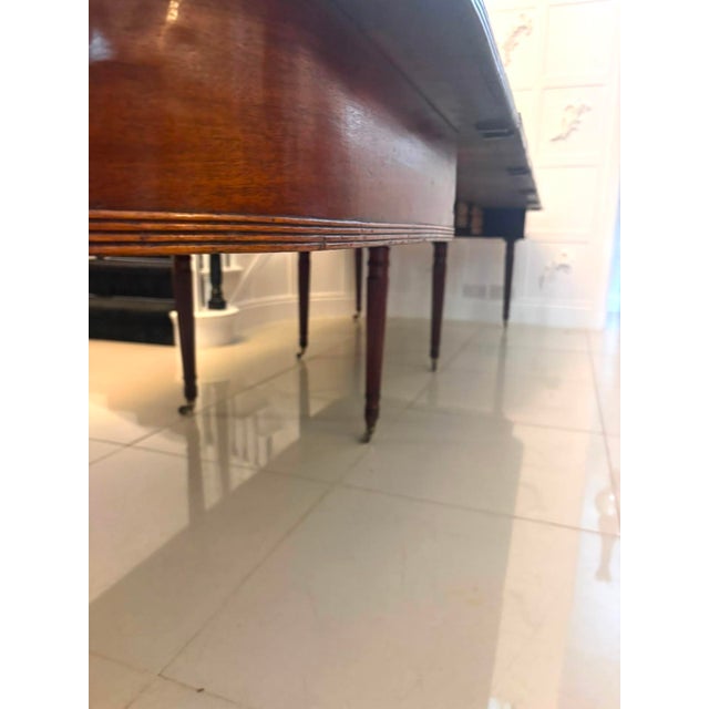 Antique Regency 14 Seater Extending Dining Table in Mahogany with 8 Reeded Legs, 1830 For Sale - Image 14 of 18