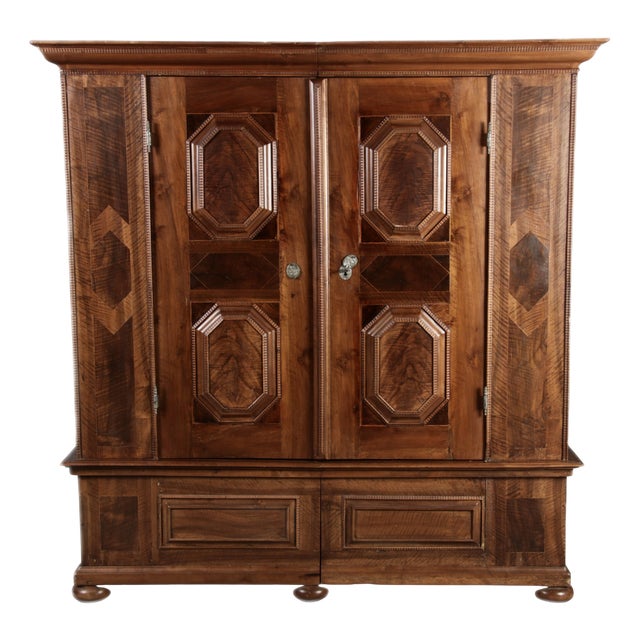 Antique Renaissance Cabinet in Walnut, 1680s For Sale
