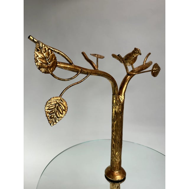 Mid 20th Century Gilt and Glass Stand / Table in the Style of Diego Giacometti For Sale In Chicago - Image 6 of 10