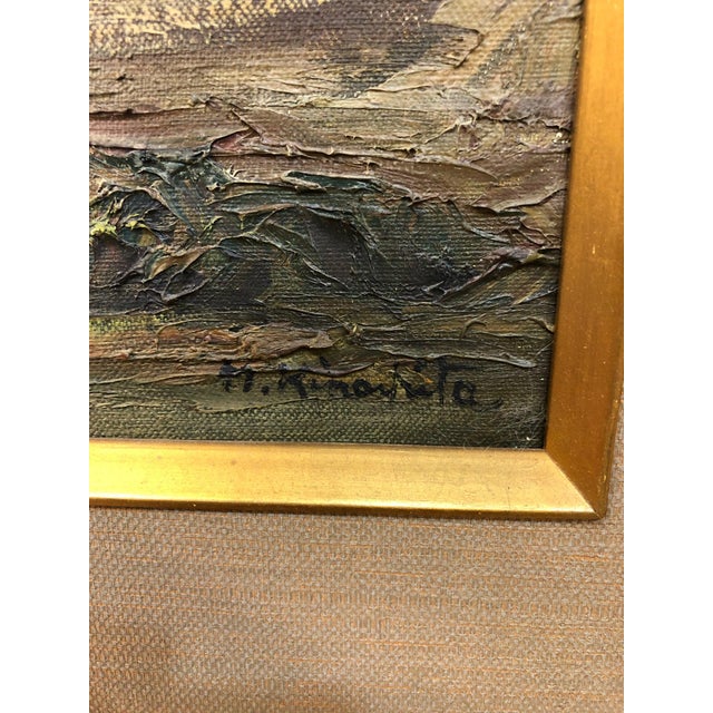 Early 20th Century "Morning Glimpse Through the Trees" - Early 20th Century Original Oil on Canvas Signed on the Bottom, Framed For Sale - Image 5 of 6