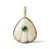 Shell Pendant With Emerald, Diamonds & 14k Gold For Sale - Image 4 of 11