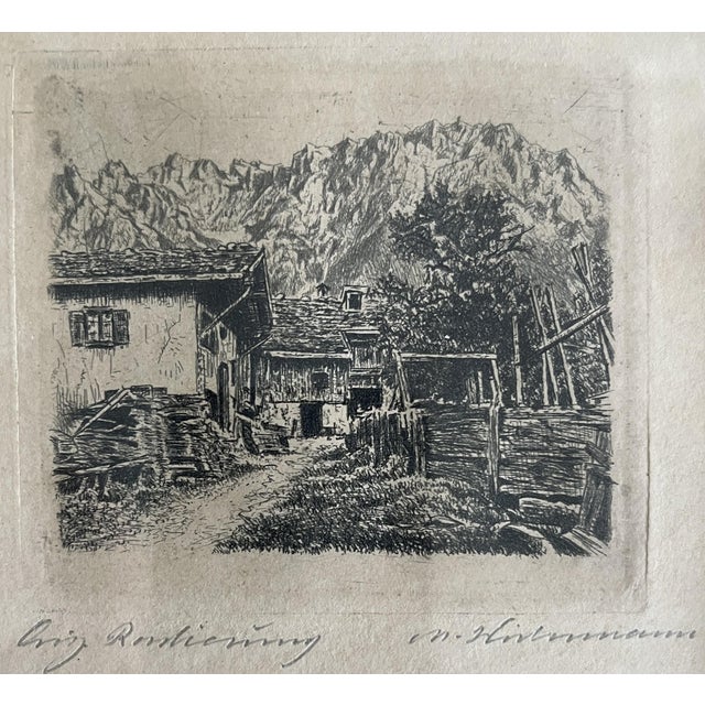 M.Wielmann, German Landscape, 1930, Etching & Paper For Sale - Image 4 of 12