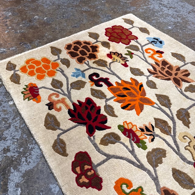 3ft 2in X 5ft 9in Tibetan Refugee Darjeeling Area Rug For Sale - Image 11 of 12