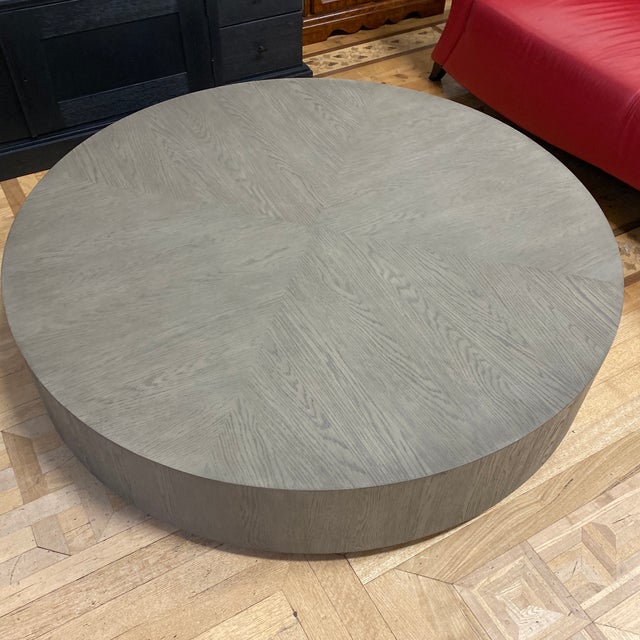 Restoration Hardware Machinto Round Coffee Table Chairish