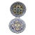 Talavera Hand Painted Serving Plates Made in Puebla Mexico - A Pair For Sale