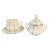1950s White Four Piece Sugar and Creamer Set For Sale
