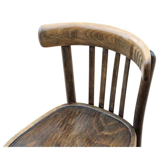 Antique Bentwood Bistro Dining Chairs from Thonet, Yugoslavia, 1960s, Set of 2 For Sale - Image 6 of 7