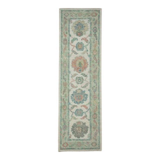 Turkish Oushak Runner Rug 2'5" x 8' #17401 For Sale