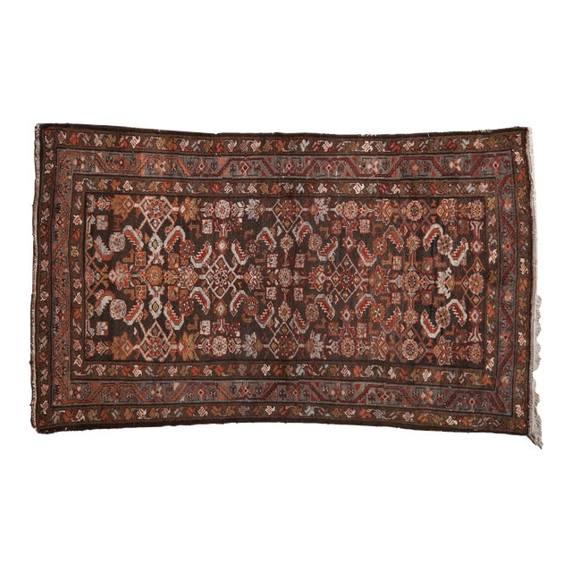 :: Covered field in a Herati design motif with great contrast. Colors and shades include: Dark chocolate brown, silver,...