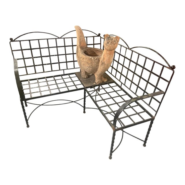 Enhance your garden, patio, or sunroom with this charming vintage garden set, featuring a beautifully weathered wrought...