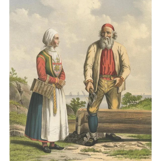 After Eckersberg, Folk Costumes, Bergen Moranger and Oster, 19th Century, Print For Sale - Image 4 of 10