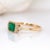Colombian Emerald Ring With Natural Diamond Accents: Solid 14k Gold, Size 6.75 For Sale - Image 4 of 7