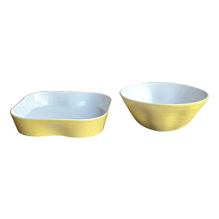 Vintage Dansk Topos Serving Bowl and Casserole, 2 Piece Set For Sale