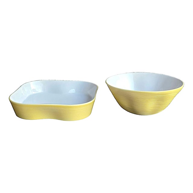 Vintage Dansk Topos Serving Bowl and Casserole, 2 Piece Set For Sale