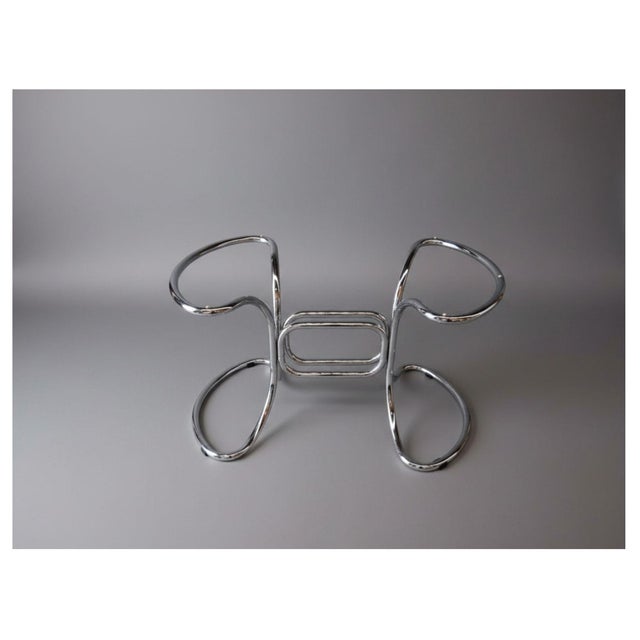 1970s Dining Set in Chrome and Glass by Gastone Rinaldi for Rima, 1970s, Set of 5 For Sale - Image 5 of 10