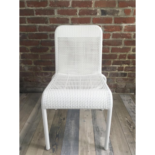 French Outdoor Chair in Woven Resin by Henri Paris For Sale - Image 10 of 13
