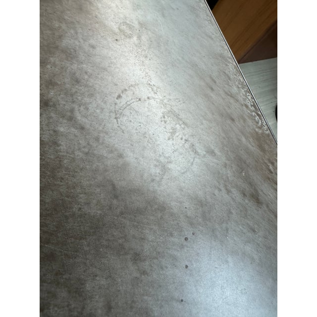 Reclaimed Wood + Concrete Trestle Table/Work Desk For Sale - Image 9 of 12