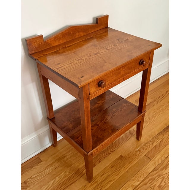 Wood 19th Century Arts and Crafts Pine Work Table For Sale - Image 7 of 11