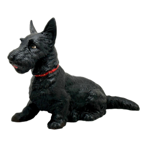Very Rare & Large Size Vintage 1930s Hubley Mfg. Co. Cast Iron Sitting Scottish Terrier - Scottie Dog Doorstop - 16 Inches Long