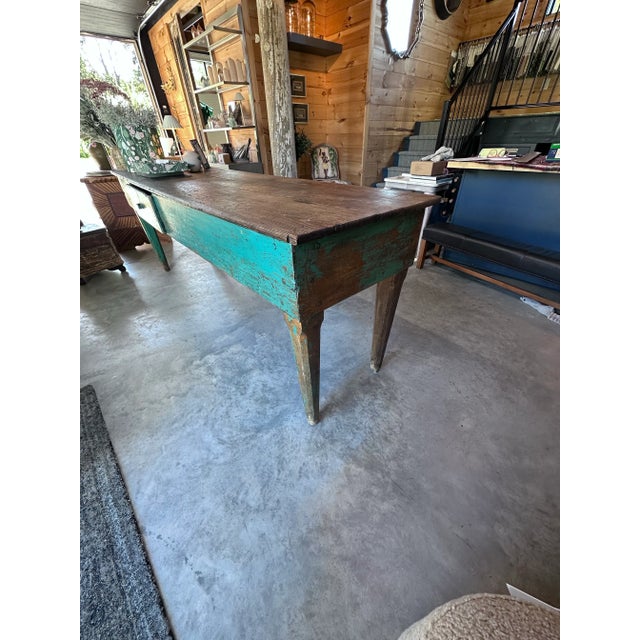 Rustic Early 19th Century Rustic Dough Bin Table From Maine For Sale - Image 3 of 12