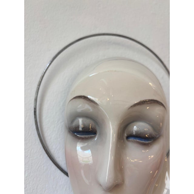 Madonna and child by sandro vacchietti for essevi, 1930s majolica terracotta, cast and polychrome painted. h: 30 cm w:...