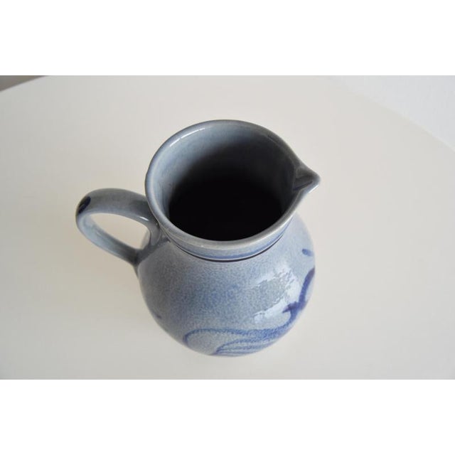Vintage Earthenware Jug with Blue Salt Glaze/Marzi & Remi, 1960s For Sale - Image 9 of 11