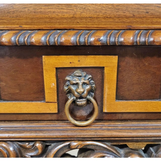 Antique American Adams Painted Berkey & Gay Silver Chest Cabinet on Stand For Sale - Image 16 of 18