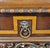 Antique American Adams Painted Berkey & Gay Silver Chest Cabinet on Stand For Sale - Image 16 of 18