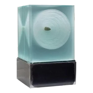Early 21st Century Art Glass Cube Sculpture by Jiri Jelinek