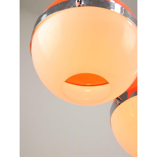 Space Age Italian Orange Pendant Lamps, Set of 2 For Sale - Image 17 of 18